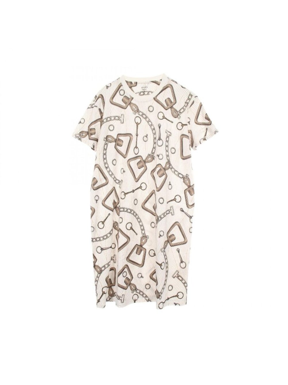 Hermes Dress Kaleidoscope Effect Long T-Shirt Cotton